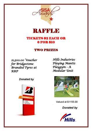 Raffle Winners - from the 2008 SISA Awards Dinner  